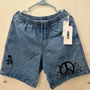 Obey clothing denim shorts streetwear